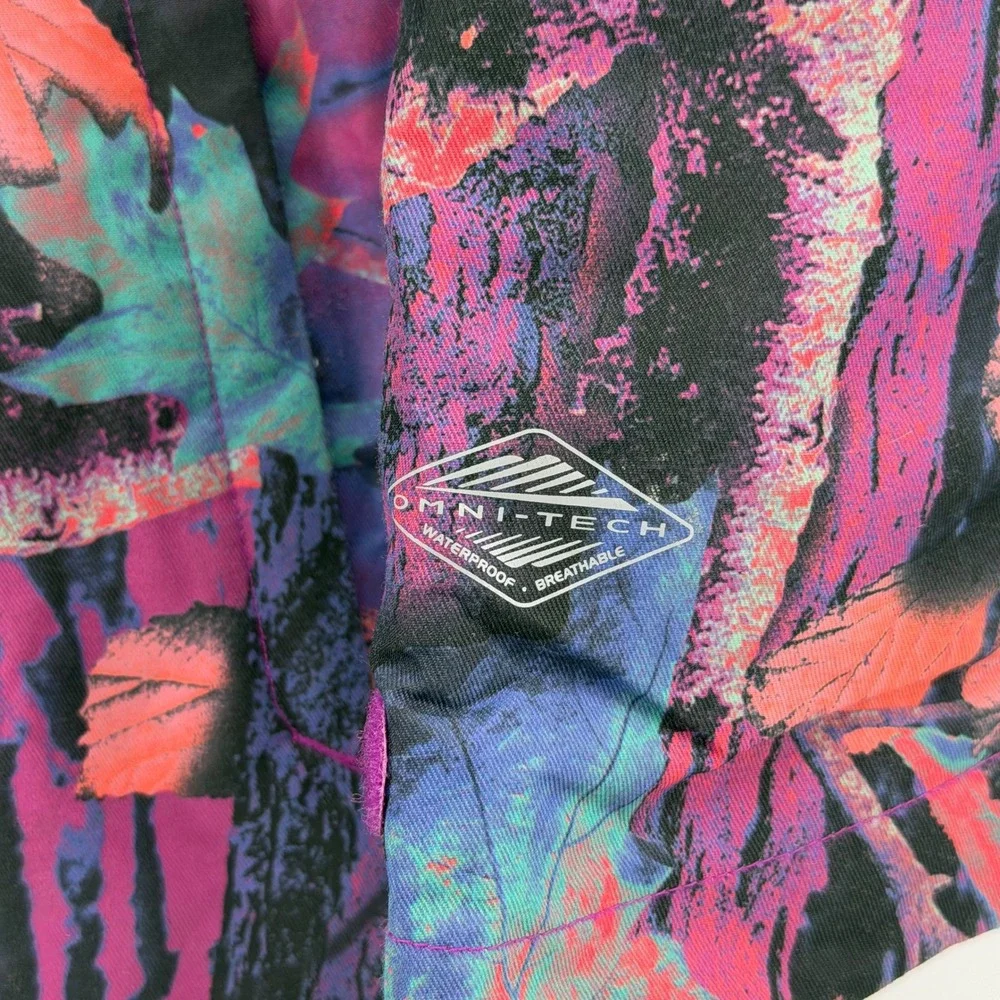 Columbia‎ Winter Jacket Kids Junior Medium Multi-Color Neon Camo Omni-Heat Ski